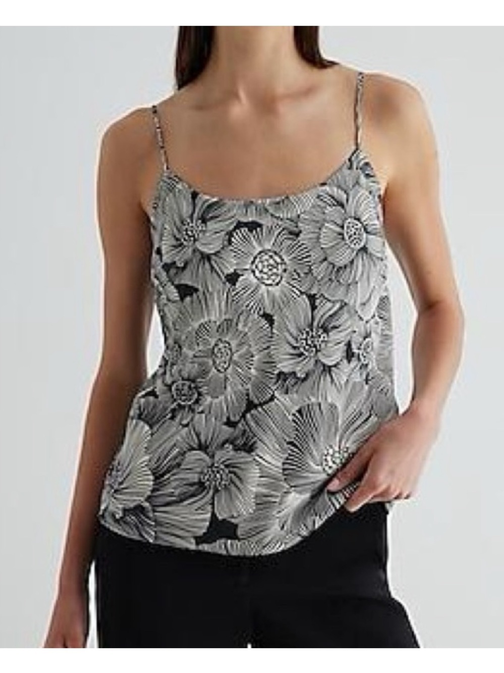 Express Floral Scoop Neck Downtown Cami Tank XL NWT